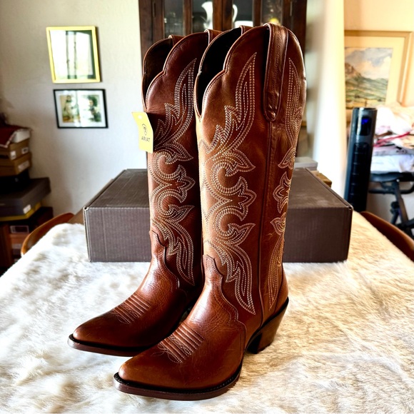 NIB Ariat Belinda StretchFit western boots Chic Brown 8.5M - Picture 2 of 13